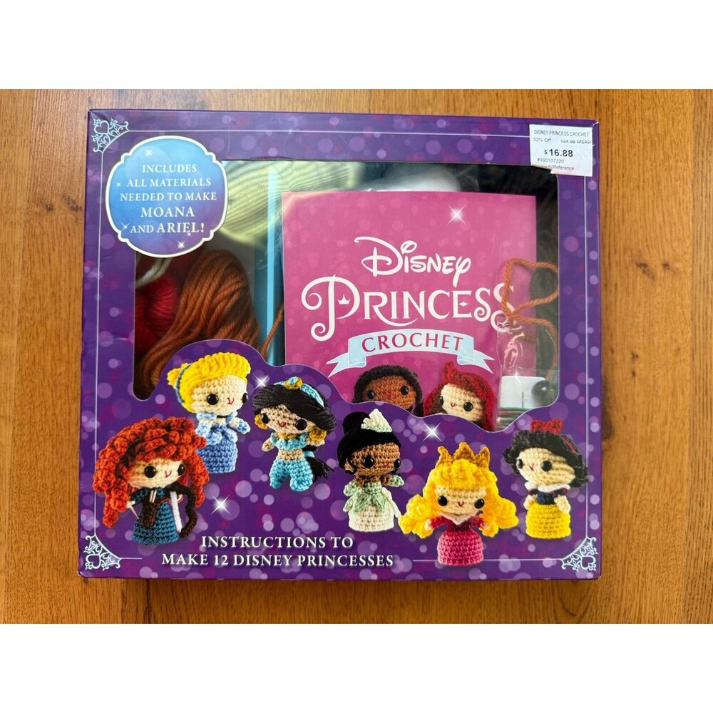 Disney Princess Crochet (Crochet Kits) NIB make Moana and Ariel &‎ 12 Patterns - Picture 3 of 4